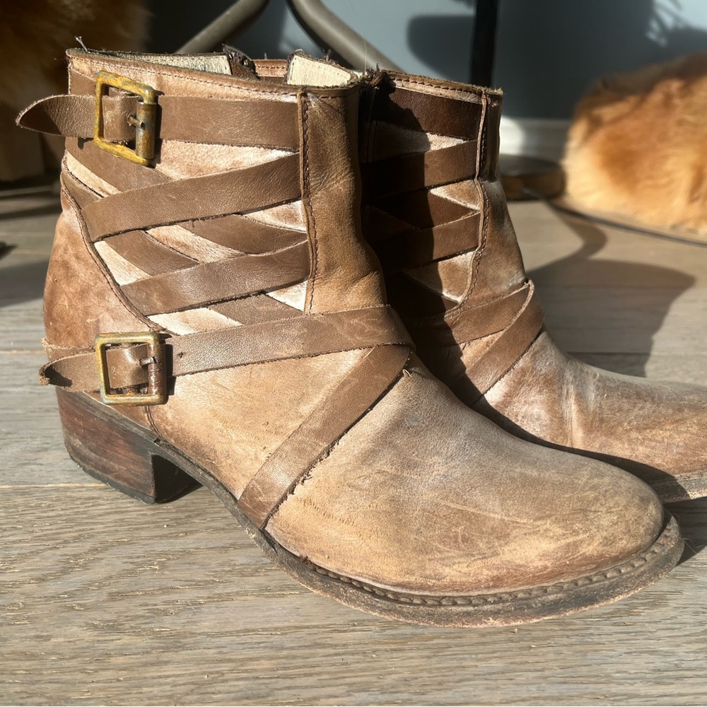 Freebird by Steven Tan Ankle Boots with Buckle Straps